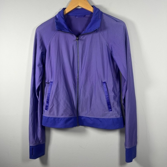 Lululemon Sweaty Or Not Jacket - Iris Flower Size 8 - Picture 3 of 7